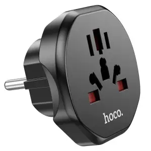 Адаптер Hoco CN/UK-EU Black (AC6), Hoco AC6 UA