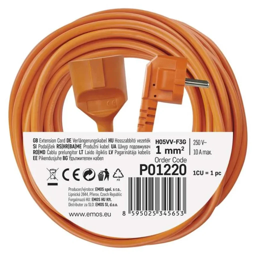 Удлинитель Emos P01220 1 розеткa, 20 м UA