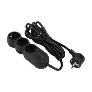 Фильтр питания 2E (2E-U03VES3MBK) 3 розетки, 3 м, Black UA
