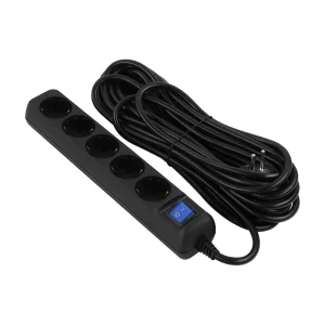 Фильтр питания 2E (2E-U05ES15M10BK) 5 розеток, 10 м, Black UA