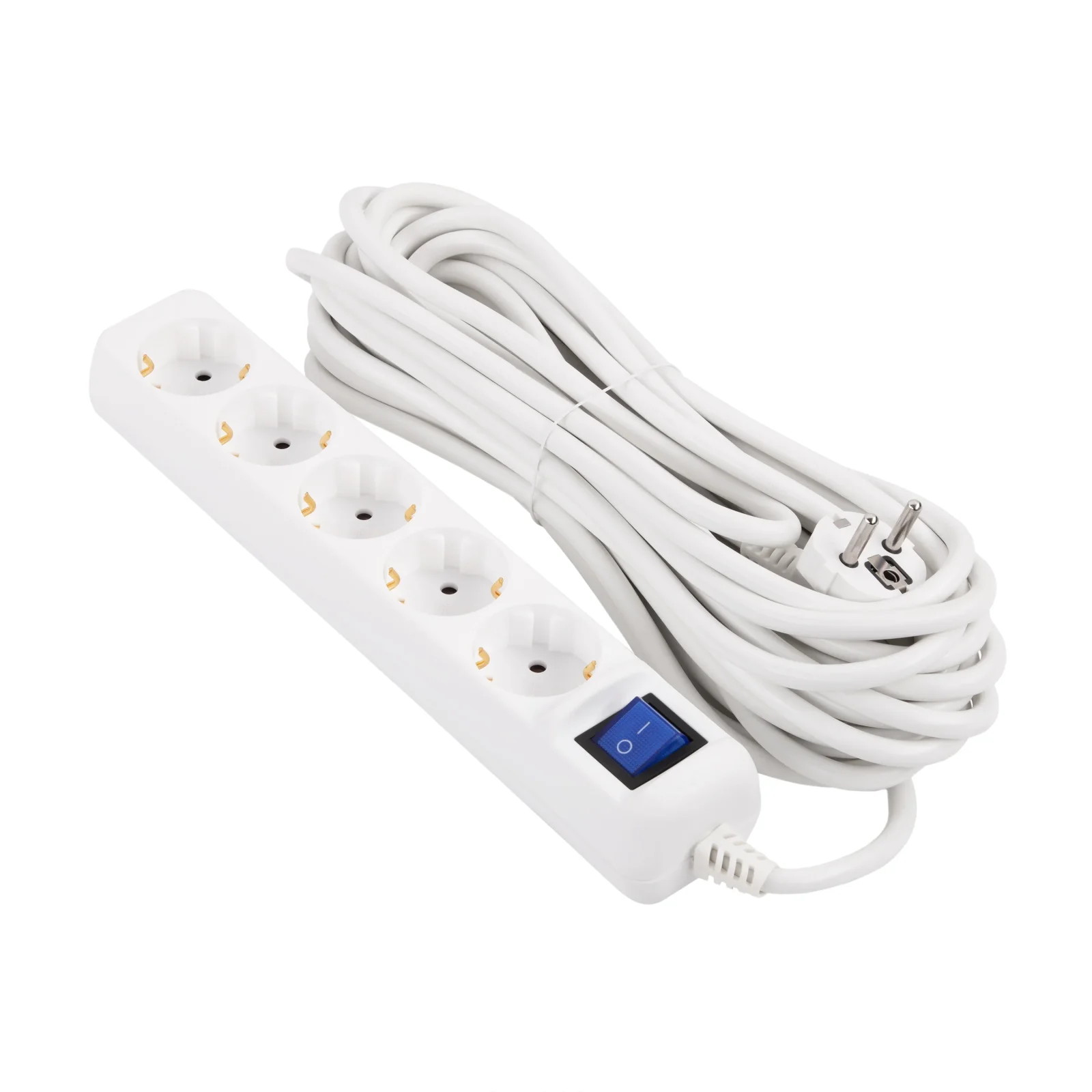 Фільтр живлення 2E (2E-U05ES15M10WH) 5 розеток, 10 м, White UA