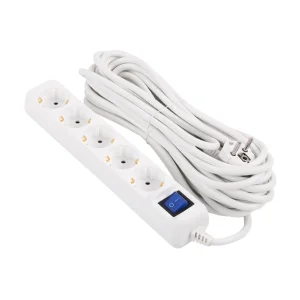 Фільтр живлення 2E (2E-U05ES15M10WH) 5 розеток, 10 м, White UA