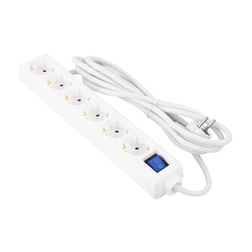 Фільтр живлення 2E (2E-U06ESM3WH) 6 розеток, 3 м, White UA