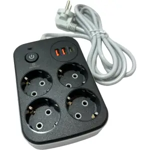 Мережевий фільтр XoKo SP-4-2-1 4 розетки, 3 USB, 2 м Black (XK-SP-4-2-1-BK) UA