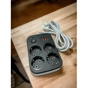 Мережевий фільтр XoKo SP-4-2-1 4 розетки, 3 USB, 2 м Black (XK-SP-4-2-1-BK) UA