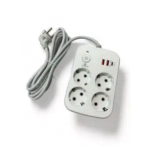 Сетевой фильтр XoKo SP-4-2-1 4 розетки, 3 USB, 2 м White (XK-SP-4-2-1-WH) UA