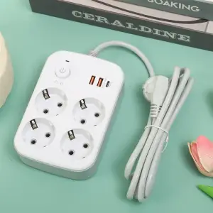 Сетевой фильтр XoKo SP-4-2-1 4 розетки, 3 USB, 2 м White (XK-SP-4-2-1-WH) UA