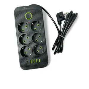 Мережевий фільтр XoKo SP-6-4-1 6 розеток, 5 USB, 2 м Black (XК-SP6-4-1-BK) UA