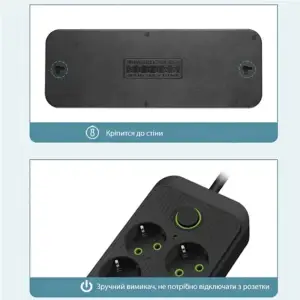 Мережевий фільтр XoKo SP-6-4-1 6 розеток, 5 USB, 2 м Black (XК-SP6-4-1-BK) UA