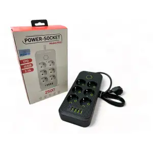 Мережевий фільтр XoKo SP-6-4-1 6 розеток, 5 USB, 2 м Black (XК-SP6-4-1-BK) UA