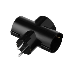 Сетевой адаптер 2E 3xТип F, 16A, черный (2E-AD0103BK) UA