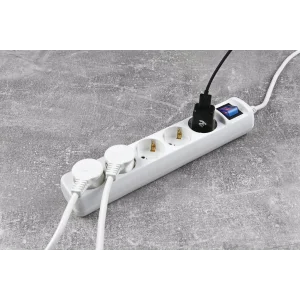 Фильтр питания 2E 5хSchuko, 3 м, белый (2E-U05ESM3) UA