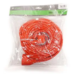 Удлинитель PowerPlant JY-3024/20 (PPCA10M200S1) 1 розетка, 20 м, оранжевый UA