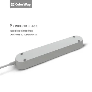 Фильтр питания СolorWay (CW-CHU33B) 3 розетки, 3xUSB, 1.8м, Black UA