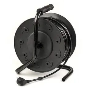 Фільтр живлення PowerPlant (PPRA16M50S4L) 4 розетки, 50 м, морозостійкий, чорний, на котушці UA
