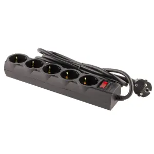 Фильтр питания LogicPower 5 розеток 3м LP-X5 Premium Black (LP9584) UA