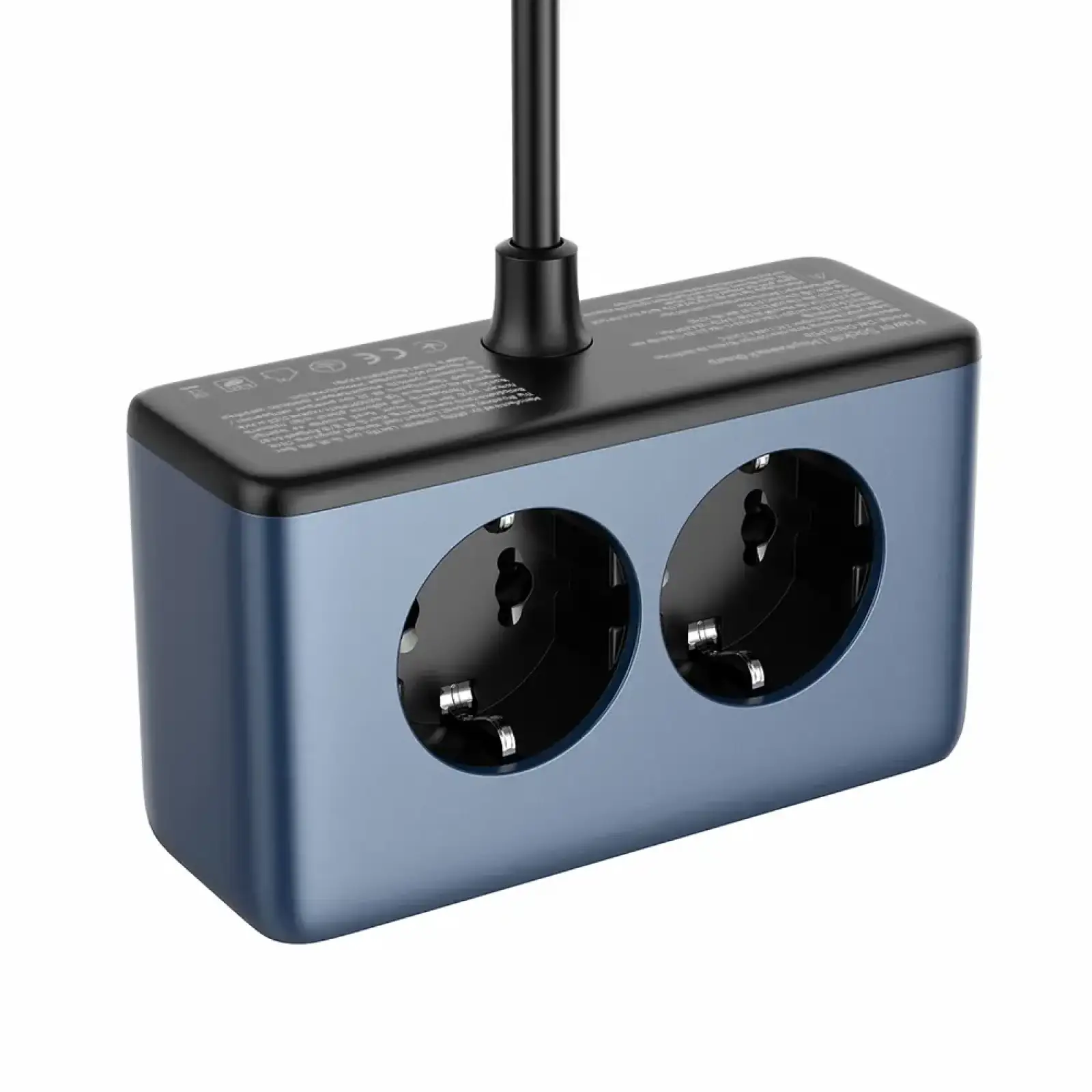 Фильтр питания ColorWay CW-CHE25PDB 45W 2 розетки, 1xUSB-A 2xUSB-C, 2 м, синий UA