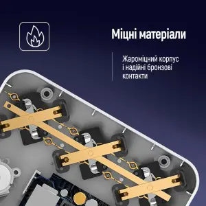 Фільтр живлення ColorWay CW-CHE36PDB 20W (3 USB-A + 3 TYPE-C) 3 розетки, 6 USB, 2 м, чорний UA