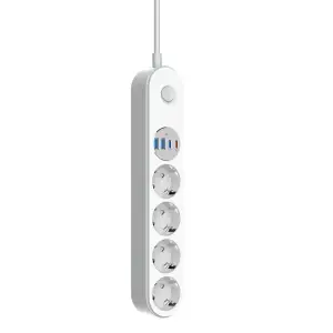 Фильтр питания ColorWay CW-CHE44PDW 4 розетки, 4USB (Type-C PD20W + 3USB QC3.0) (45W), 2 м, White UA