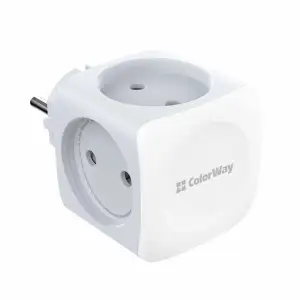 Разветвитель ColorWay CW-CHE4W 4 розетки White UA