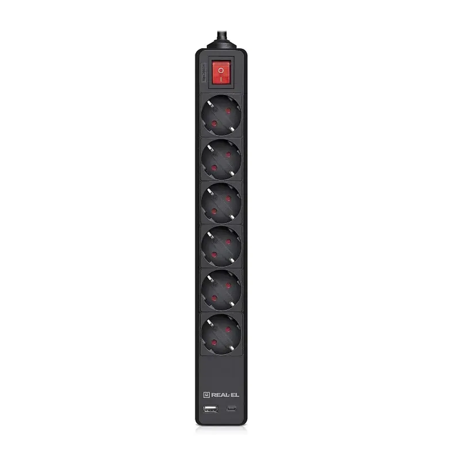 Фільтр живлення REAL-EL RS-Protect 605 3м Black (EL122300041) UA