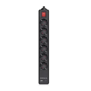 Фільтр живлення REAL-EL RS-Protect 605 3м Black (EL122300041) UA