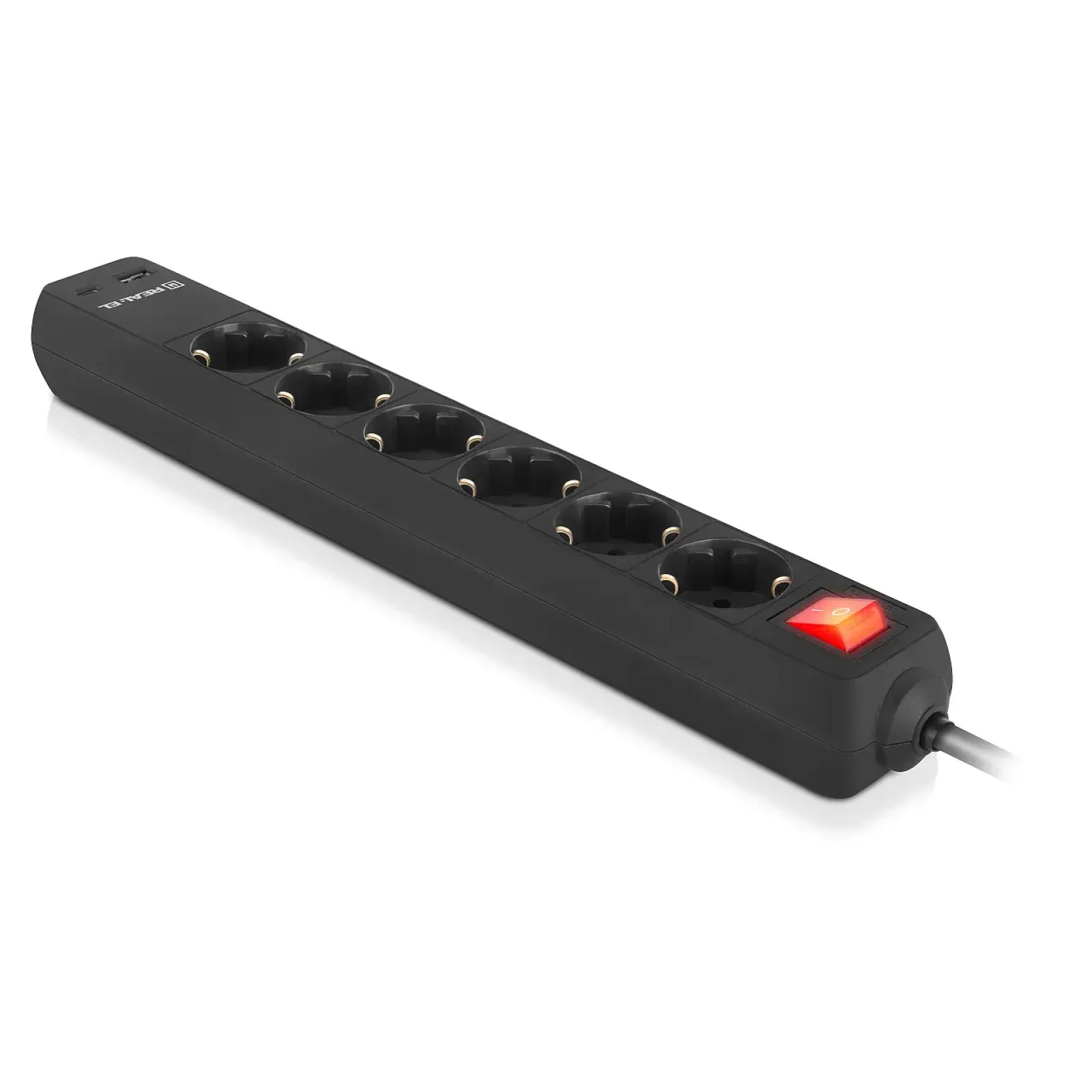 Фільтр живлення REAL-EL RS-Protect 605 3м Black (EL122300041) UA
