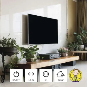 Фильтр питания Emos (PC1521R) с выключателем, 5 розеток, 1.5м, Black UA