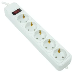Фільтр живлення PowerPlant JY-1056/5B 5 розеток, 5м 100% медь, White (EX610587) UA
