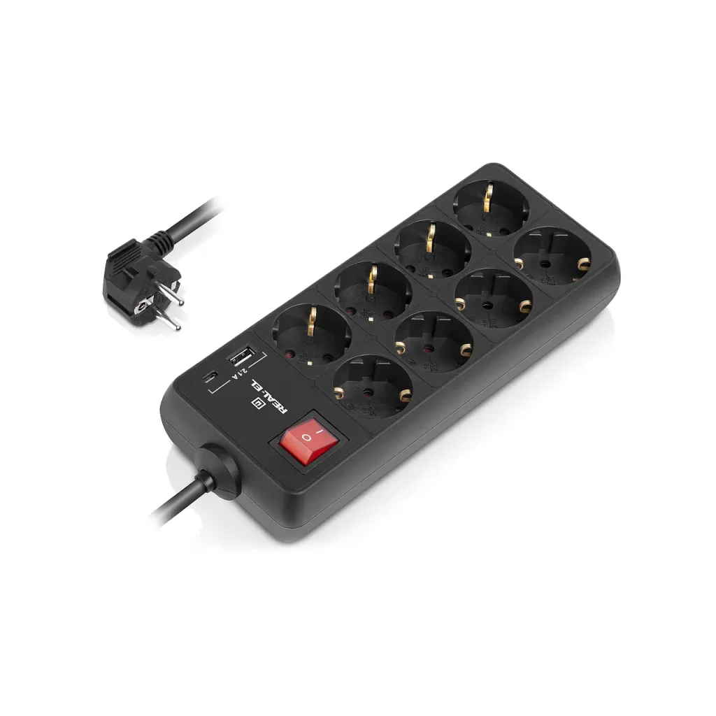 Фильтр питания REAL-EL RS-Protect 805 3м Black (EL122300043) UA
