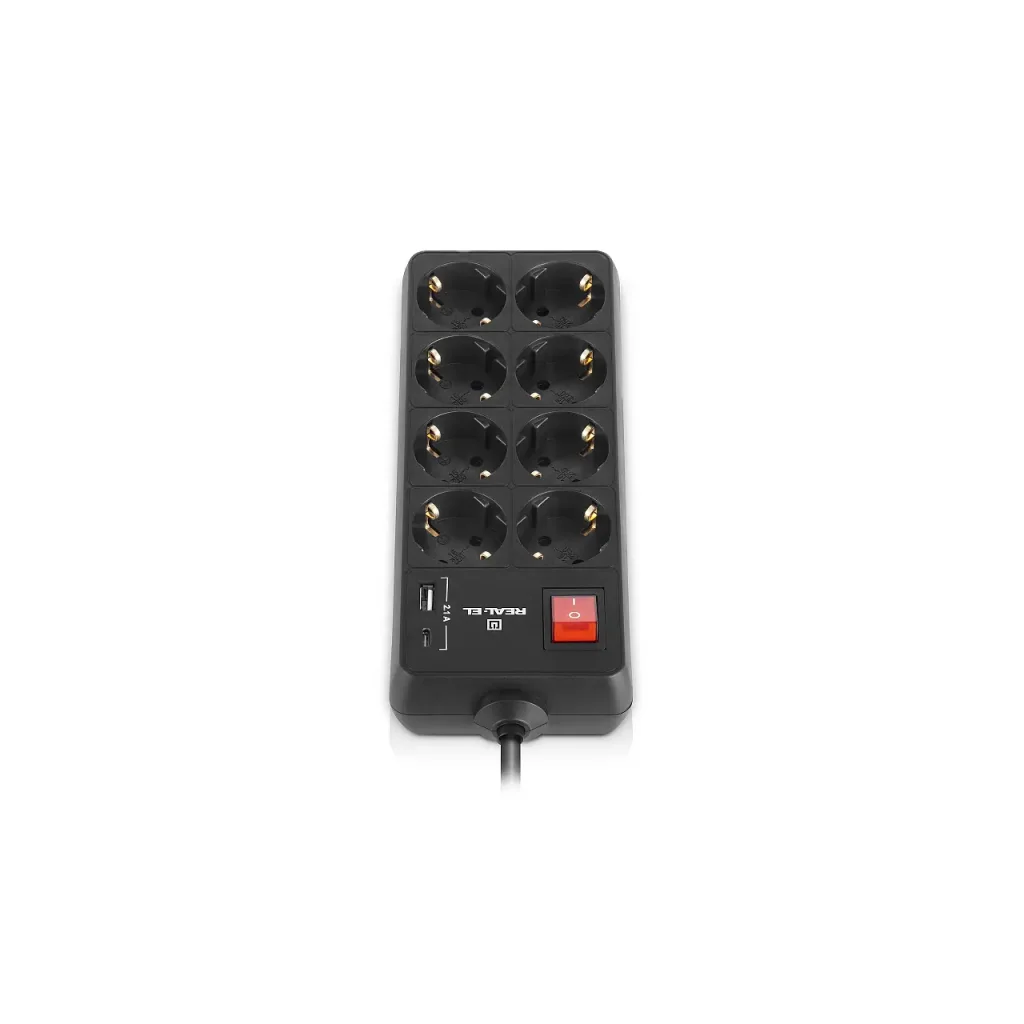 Фильтр питания REAL-EL RS-Protect 805 3м Black (EL122300043) UA