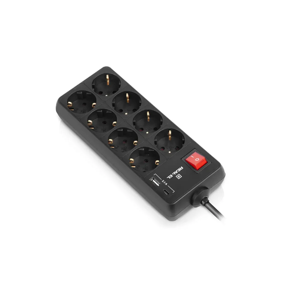 Фильтр питания REAL-EL RS-Protect 805 3м Black (EL122300043) UA