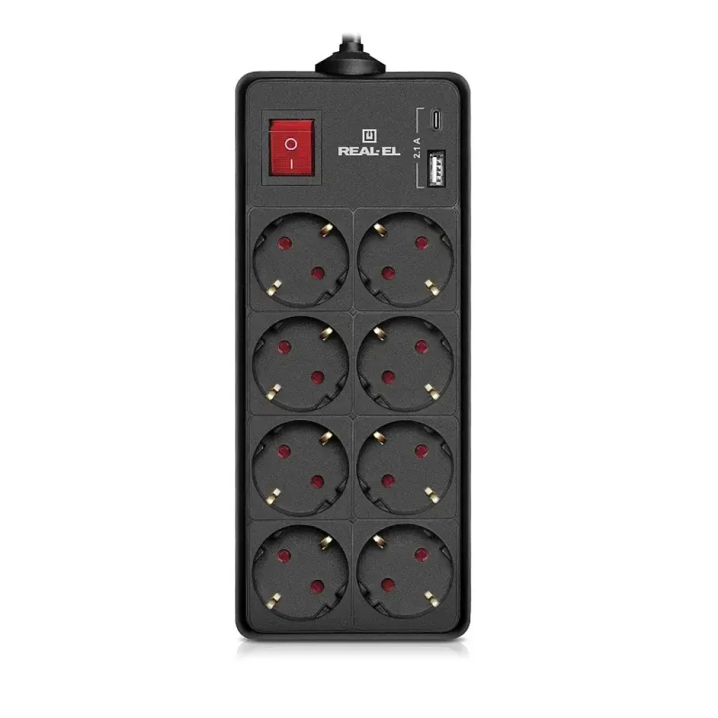 Фильтр питания REAL-EL RS-Protect 805 3м Black (EL122300043) UA