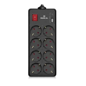 Фильтр питания REAL-EL RS-Protect 805 3м Black (EL122300043) UA