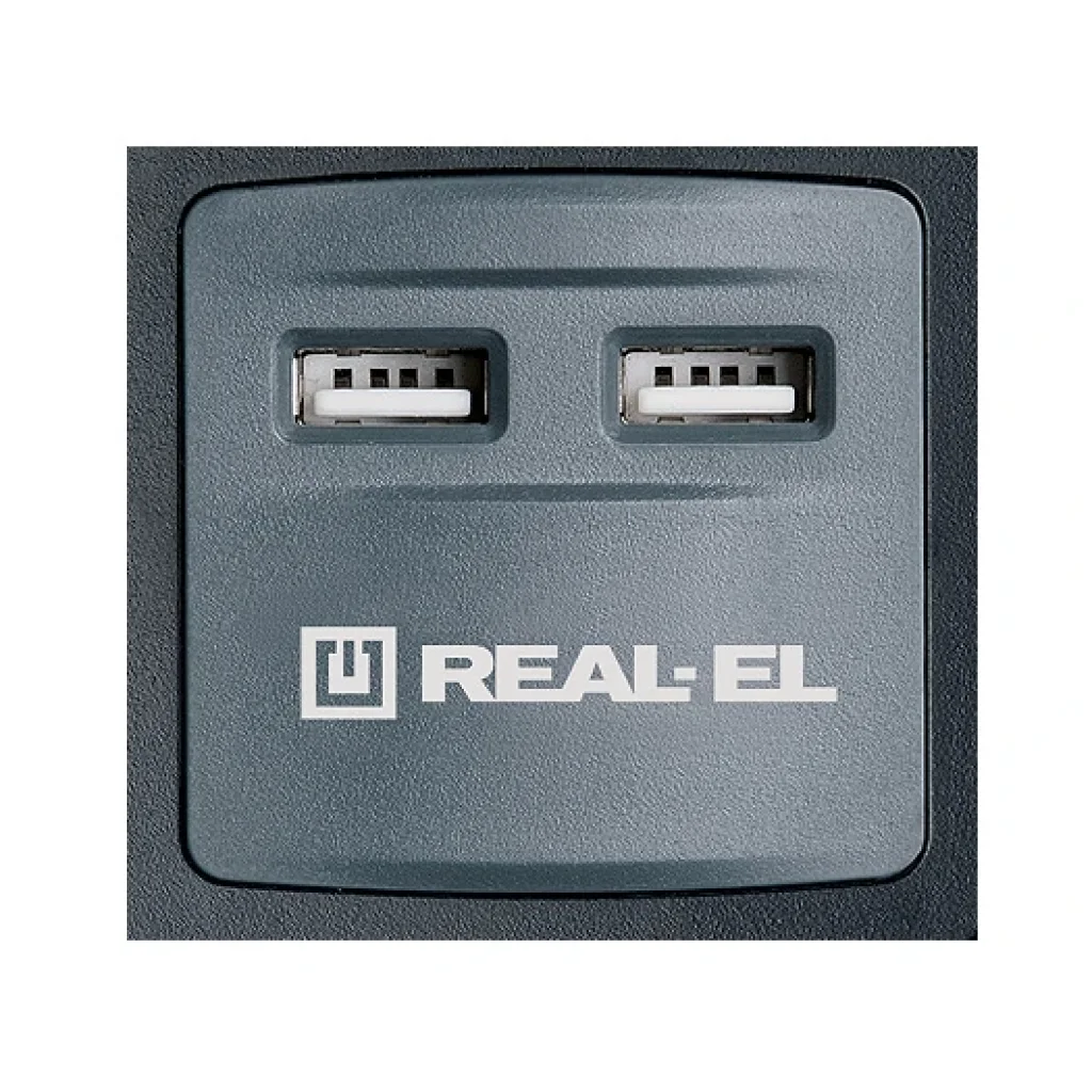 Фільтр живлення REAL-EL RS-8F USB CHARGE 3.0m Black, EL122300004 UA