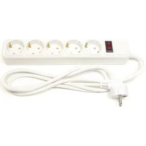 Фильтр питания PowerPlant JY-1056/3 (PPSA10M30S5) 5 розеток, 3 м, белый пакет UA