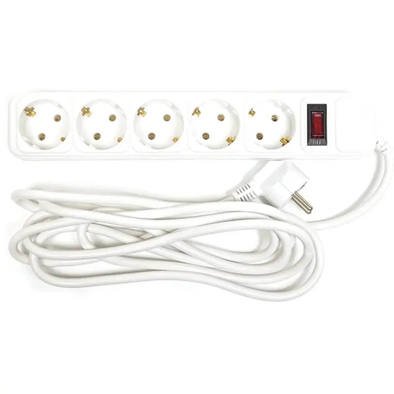 Фильтр питания PowerPlant JY-1056/3 (PPSA10M30S5) 5 розеток, 3 м, белый пакет UA