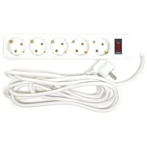 Фильтр питания PowerPlant JY-1056/3 (PPSA10M30S5) 5 розеток, 3 м, белый пакет UA