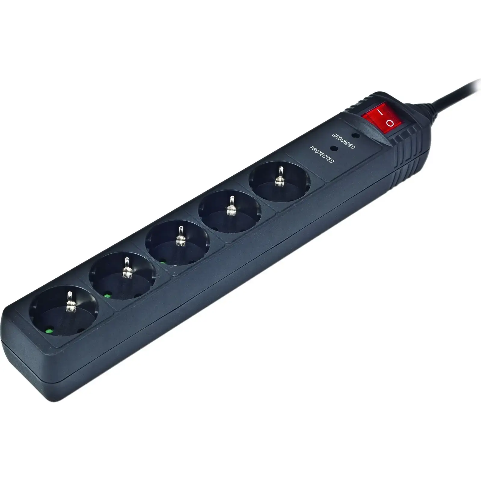 Мережевий фільтр EnerGenie SPG5-C-5 5 розеток, 1,5 м, Black UA