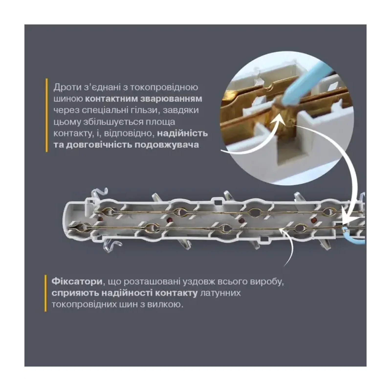 Удлинитель блочный (PP) Electrum 3 розетки 3м с заземлением и выключателем C-ES-1538 UA