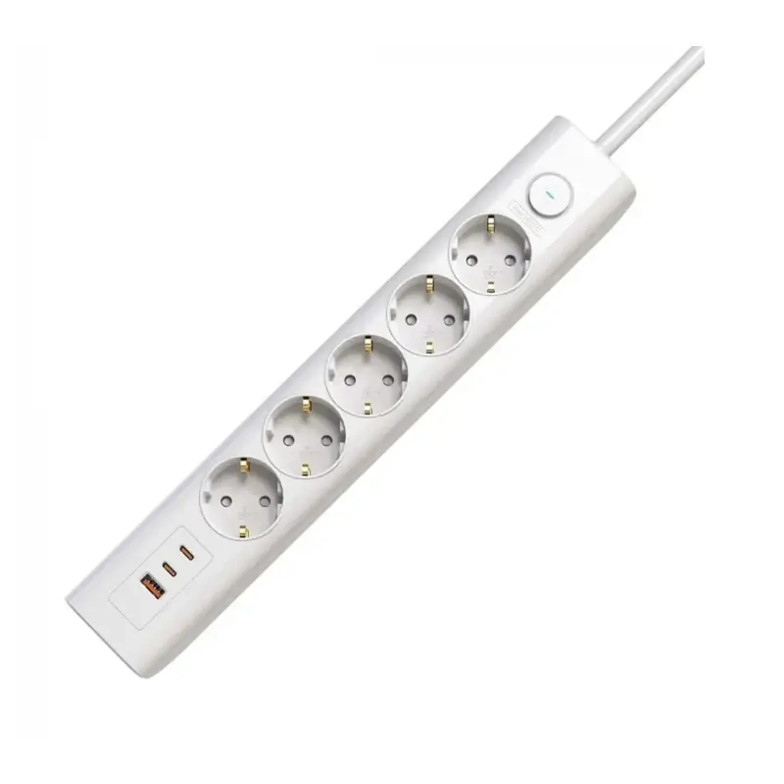 Удлинитель блочный (PP) Electrum 5 розеток 3м с выключателем и 2 Type-C + USB C-ES-1991 UA