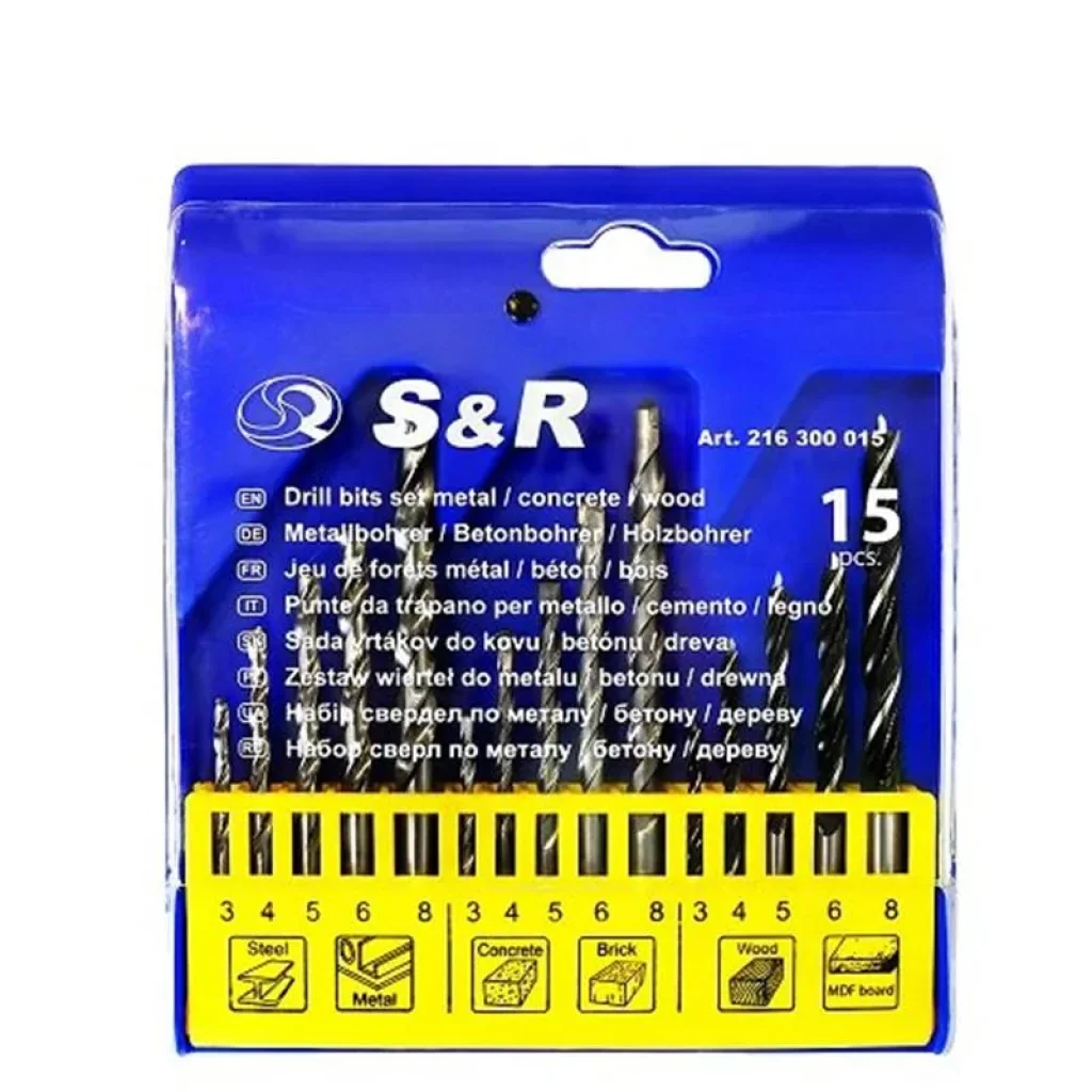 Набор сверл S&R 15шт (216300015) UA