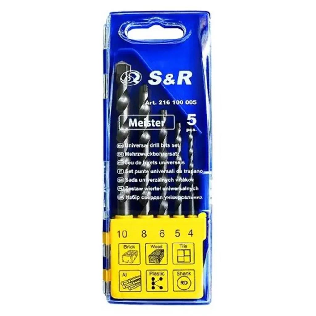Набір свердел S&R 5шт (216100005) UA