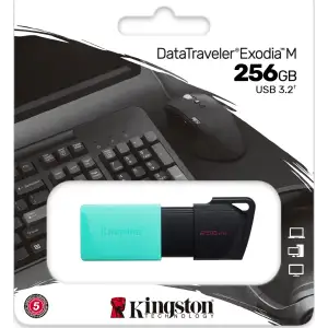 Флеш-накопичувач USB3.2 256GB Kingston DataTraveler Exodia M Black/Teal (DTXM/256GB) UA