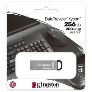 Флеш-накопичувач USB3.2 256GB Kingston DataTraveler Kyson Silver/Black (DTKN/256GB) UA