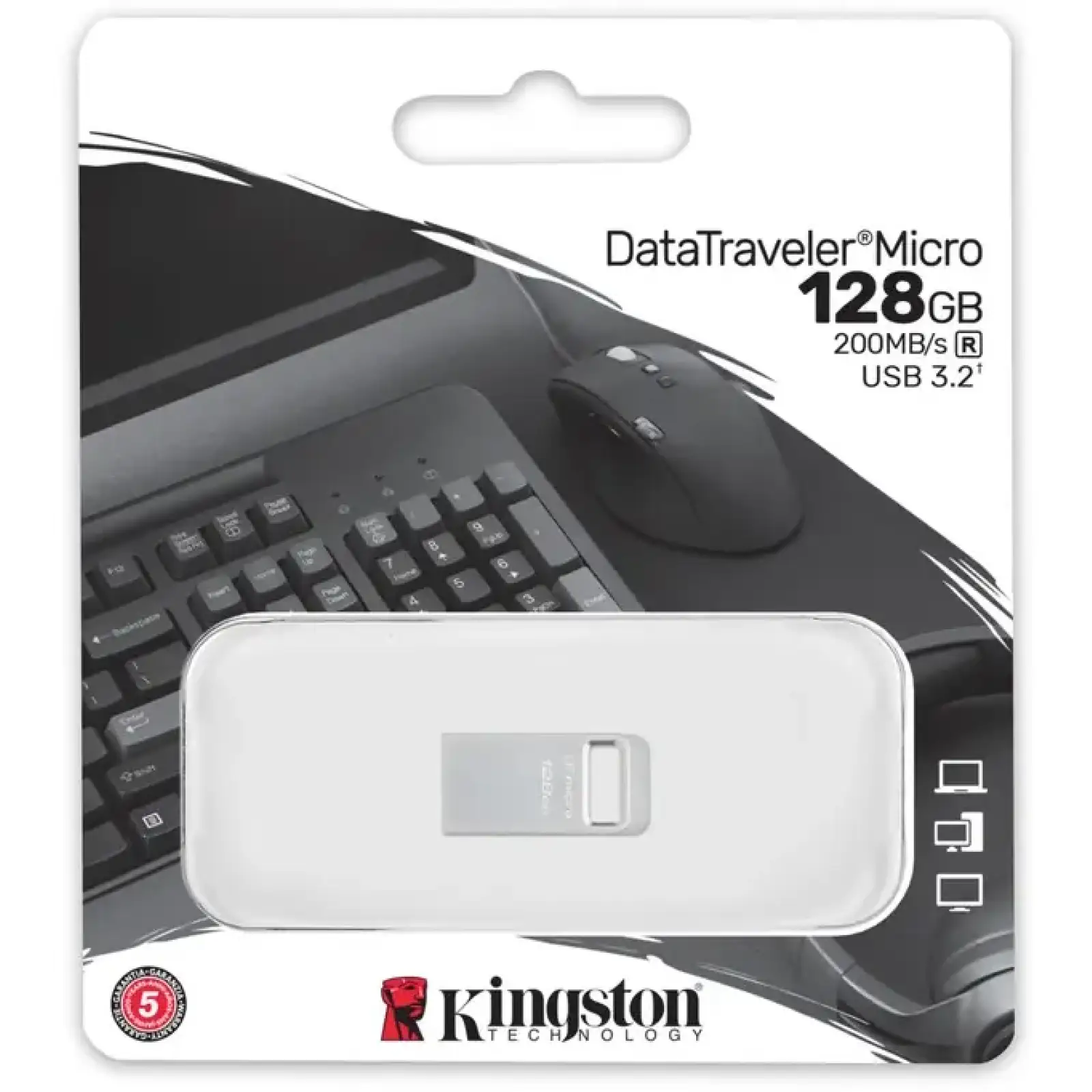 Флеш-накопичувач USB3.2 128GB Kingston DataTraveler Micro (DTMC3G2/128GB) UA