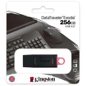 Флеш-накопичувач USB3.2 256GB Kingston DataTraveler Exodia Black/Pink (DTX/256GB) UA