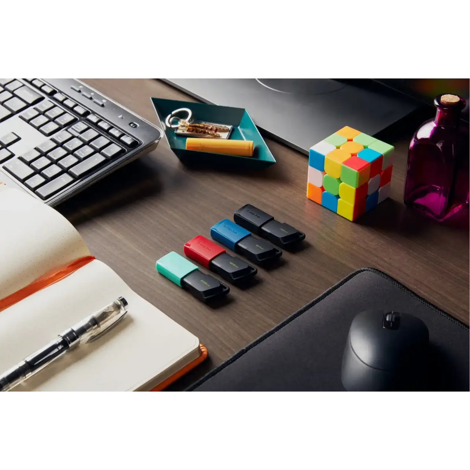 Флеш-накопичувач USB3.2 256GB Kingston DataTraveler Exodia M Black/Teal (DTXM/256GB) UA