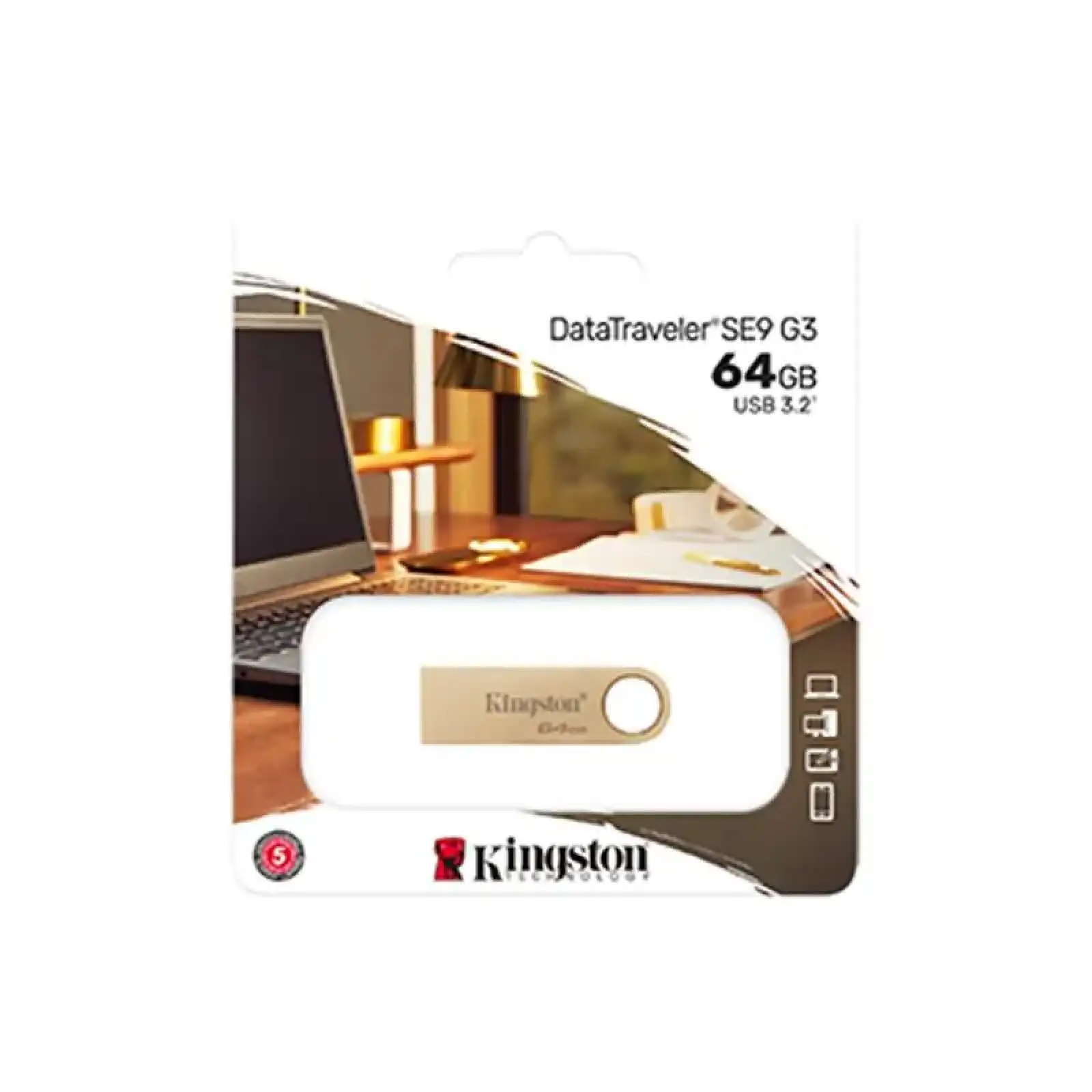 Флеш-накопичувач USB3.2 64GB Kingston DataTraveler SE9 G3 (DTSE9G3/64GB) UA