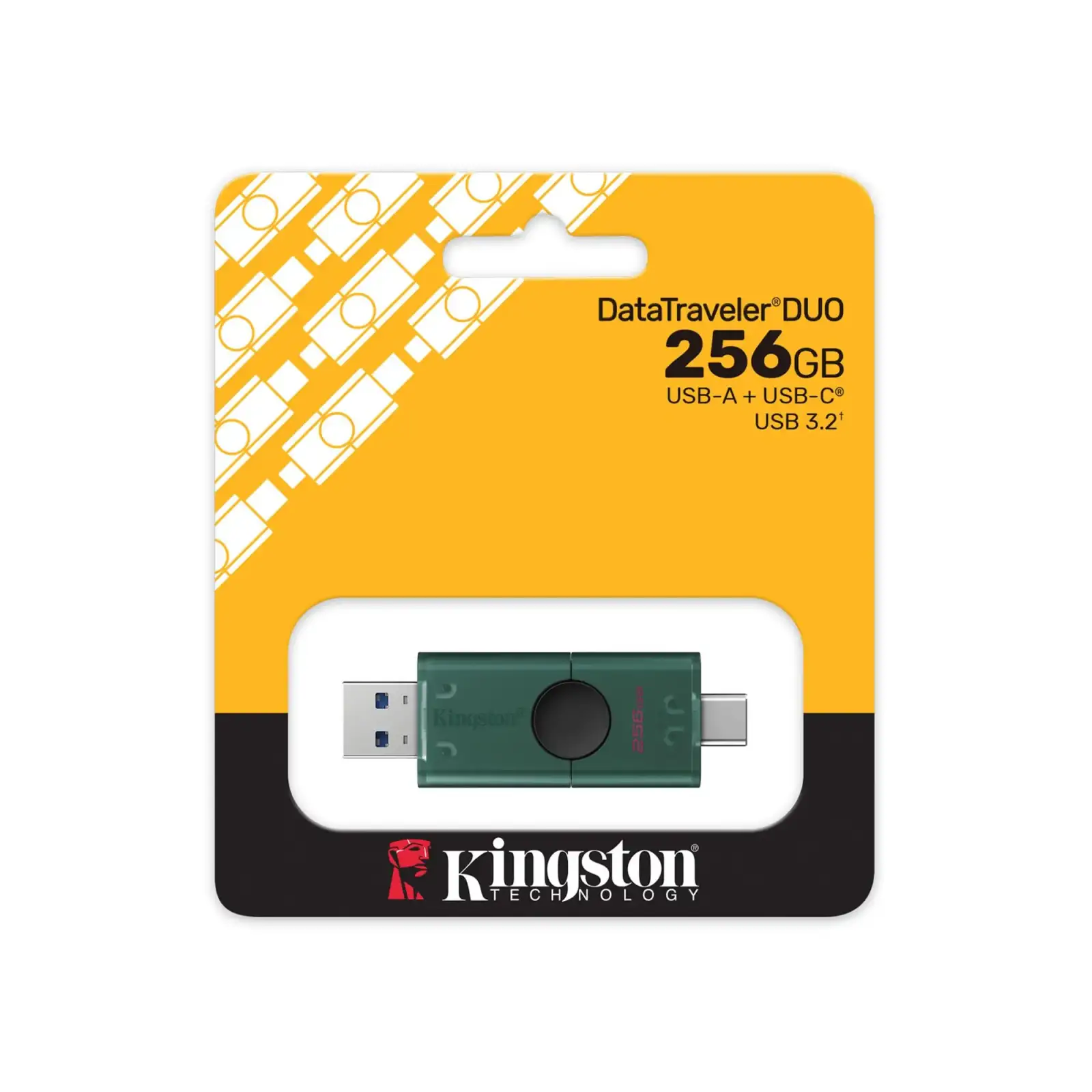 Флеш-накопичувач USB3.2 256GB Type-C Kingston DataTraveler Duo Green (DTDEG2/256GB) UA